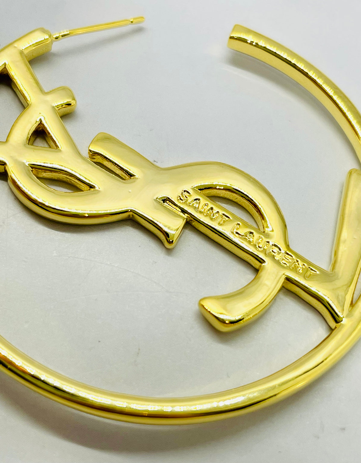 YSL YVES SAINT LAURENT Monogram Hoop Earrings - Pre owned