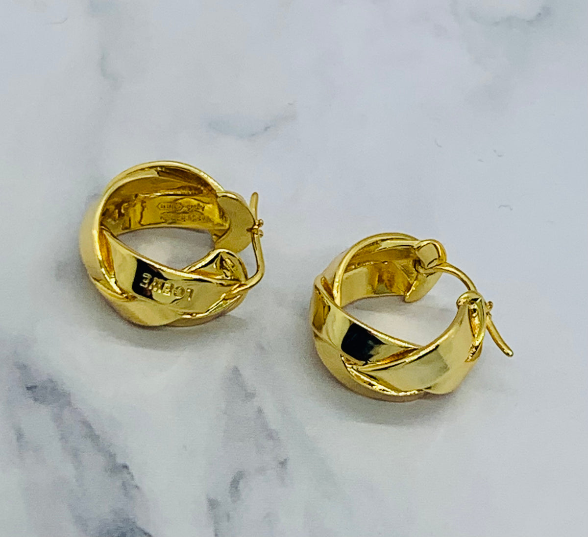 LOEWE Braided Hoop Earrings - Pre owned