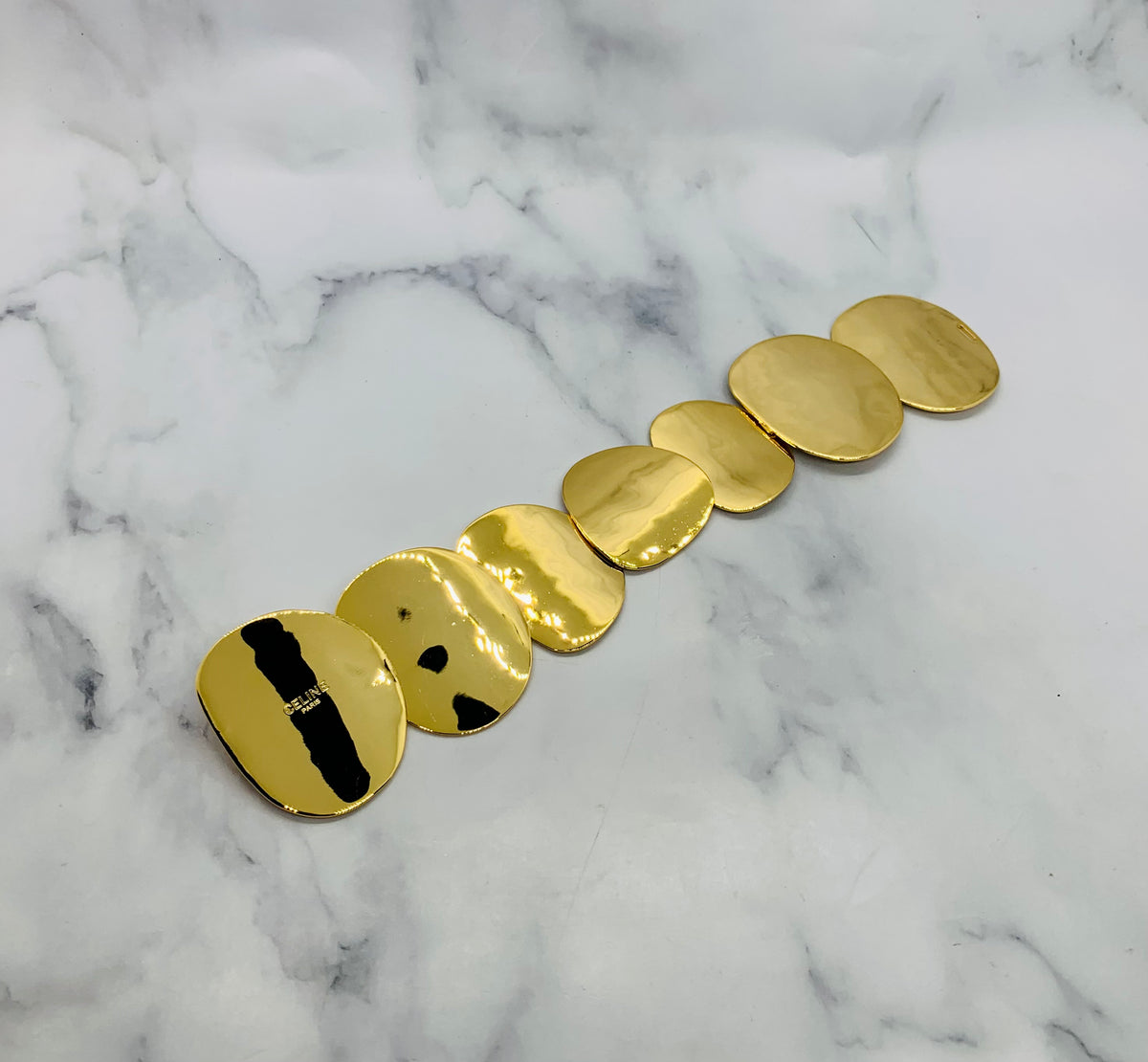 CELINE Gold Disc Bracelet - Pre owned