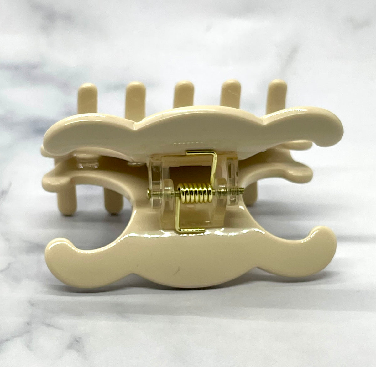 CELINE Beige Monogram Hair Clip - Pre owned