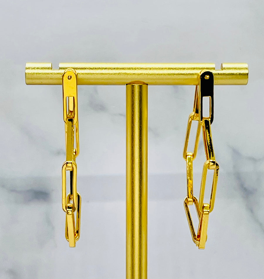 CELINE Chain Hoop Earrings - Pre owned