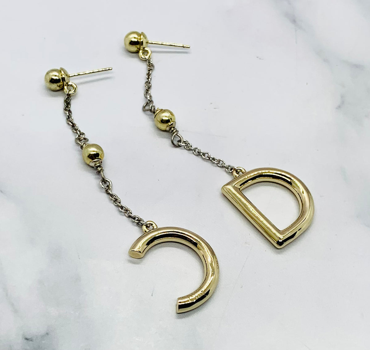 CHRISTIAN DIOR CD Pendant Earrings - Pre owned