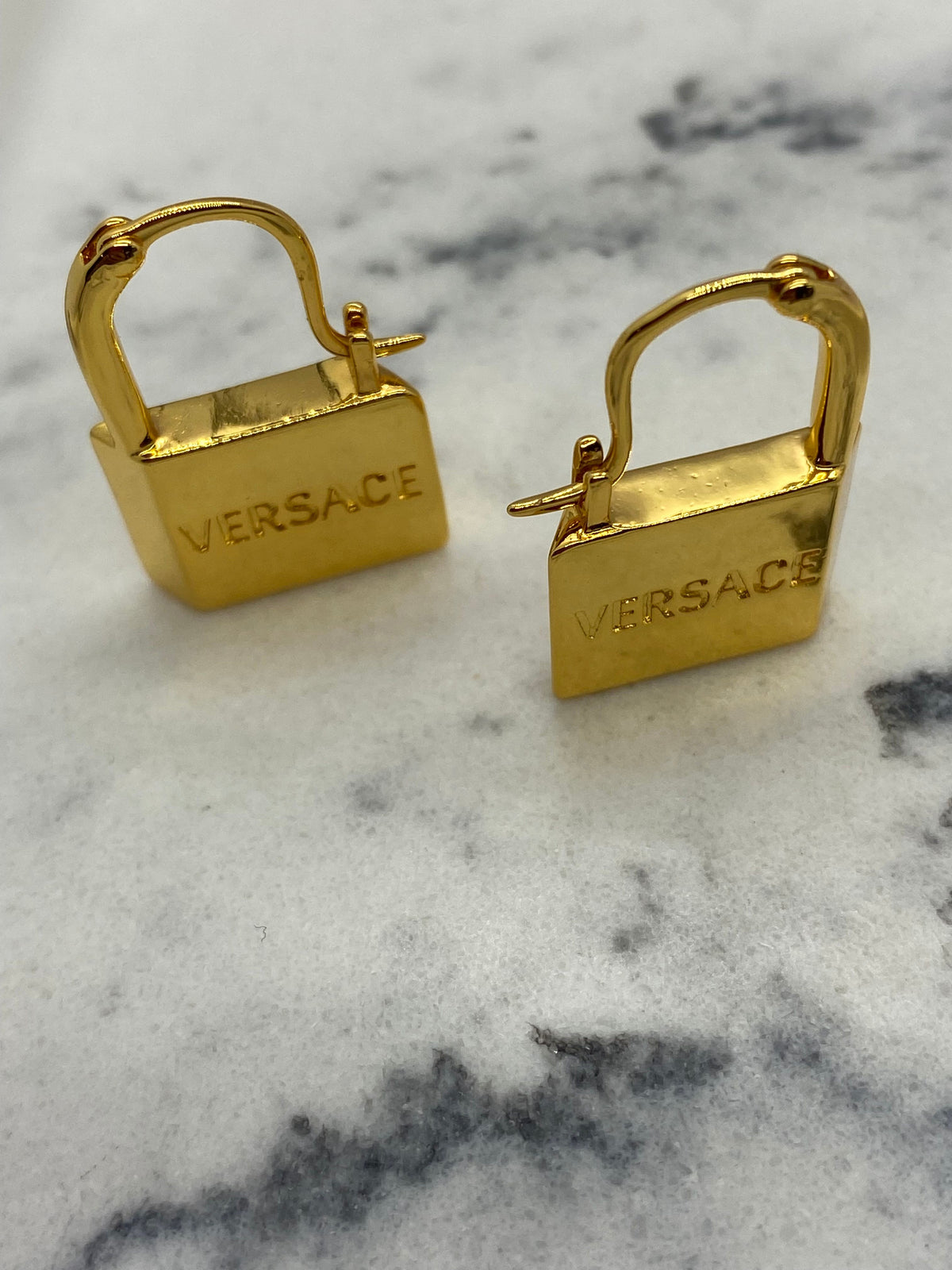 VERSACE Lock Pendant Earrings - Pre owned