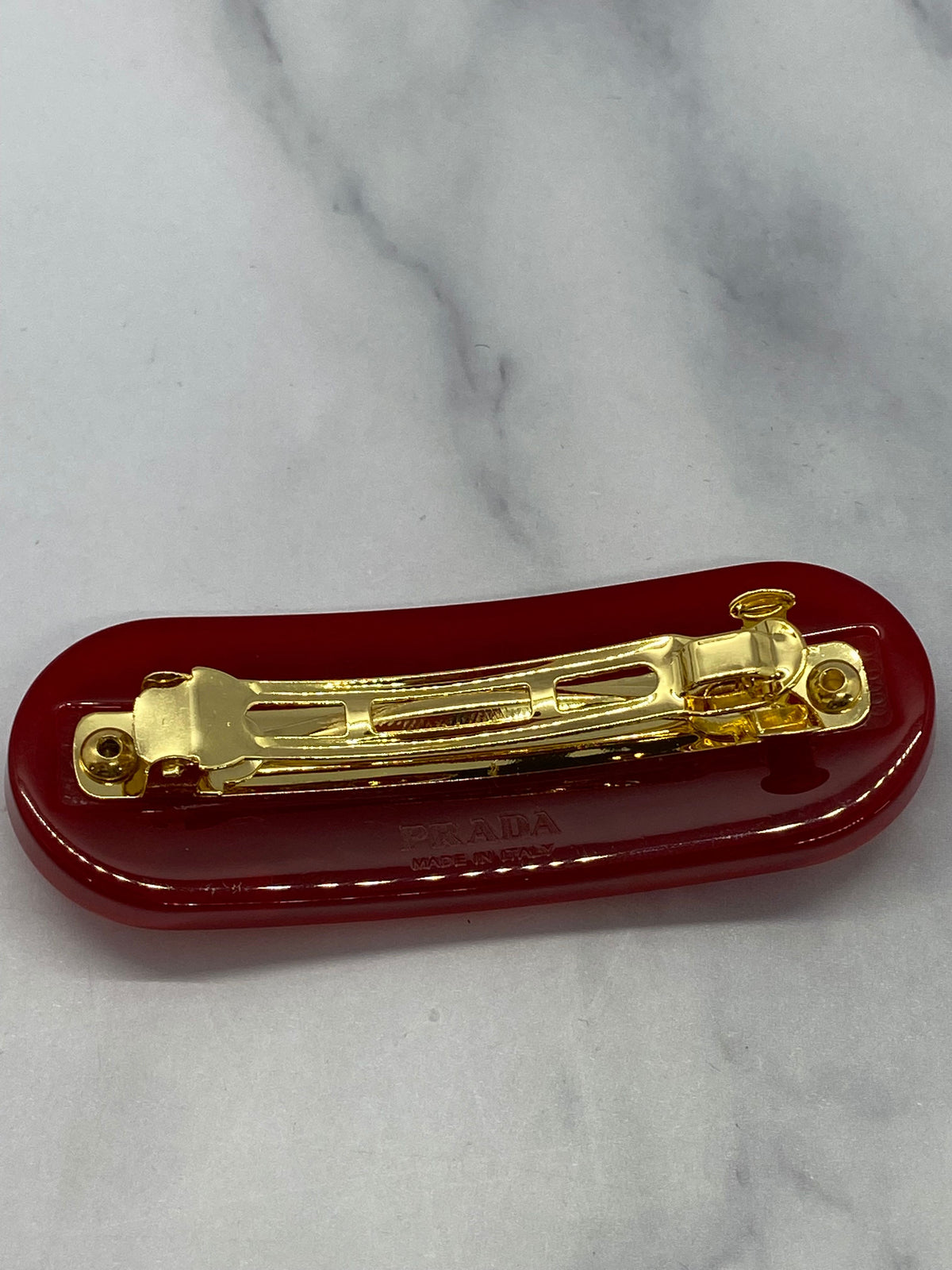 PRADA Ruby Rhinestone Hair Clip Barrette - Pre owned