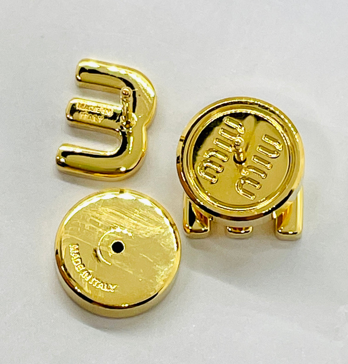 MIU MIU Pink Monogram Earrings - Pre owned