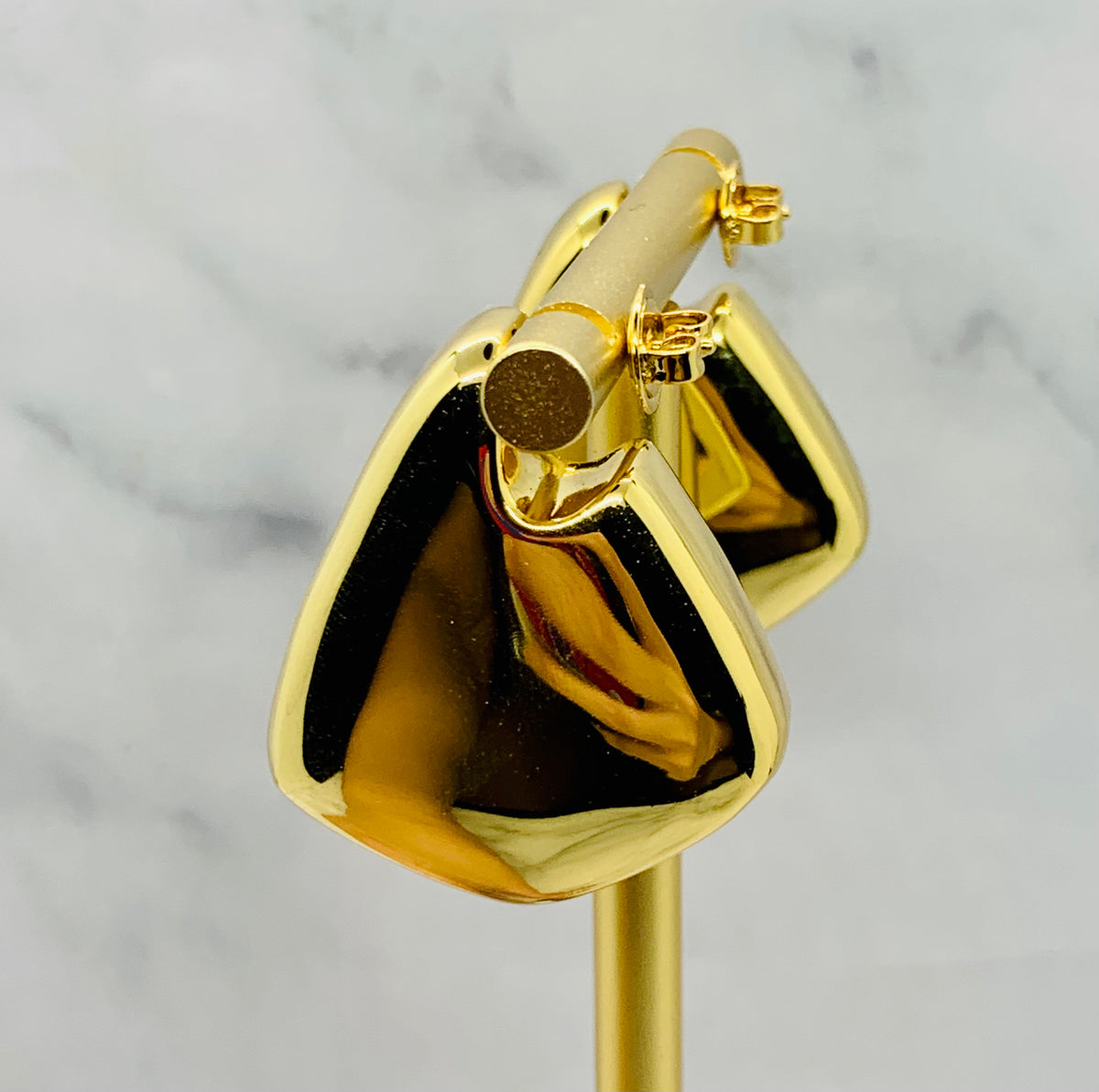 BOTTEGA VENETA Gold Tone Earrings - Pre owned