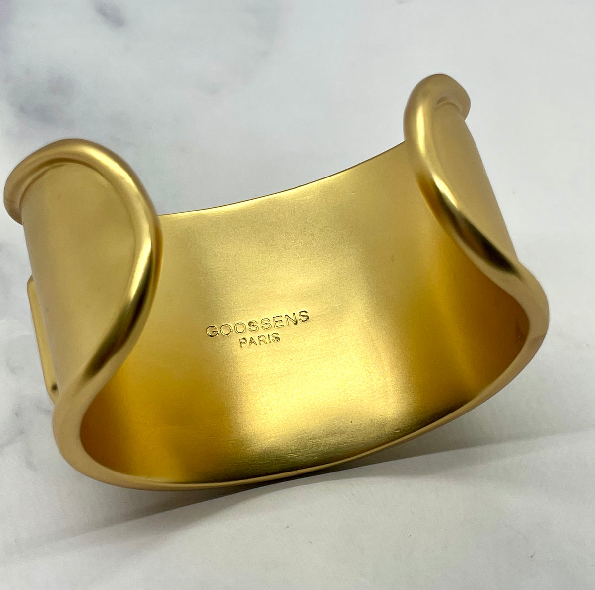 GOOSSENS Paris Brass Stone Cuff Bracelet - Pre owned