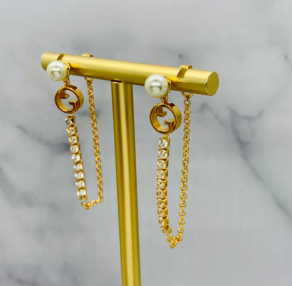 GUCCI Chain Pendant Earrings - Pre owned