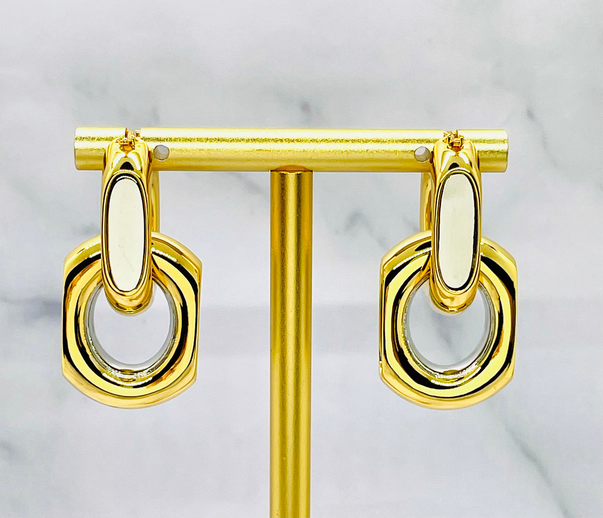 YSL YVES SAINT LAURENT Monogram Earrings - Pre owned