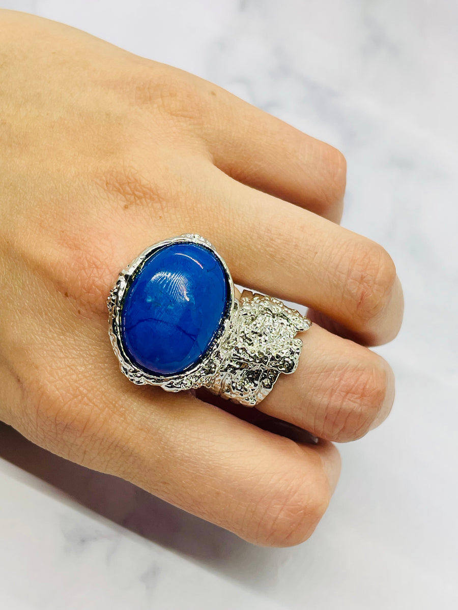 YSL YVES SAINT LAURENT Vintage Stone Ring Size 7 - Pre owned