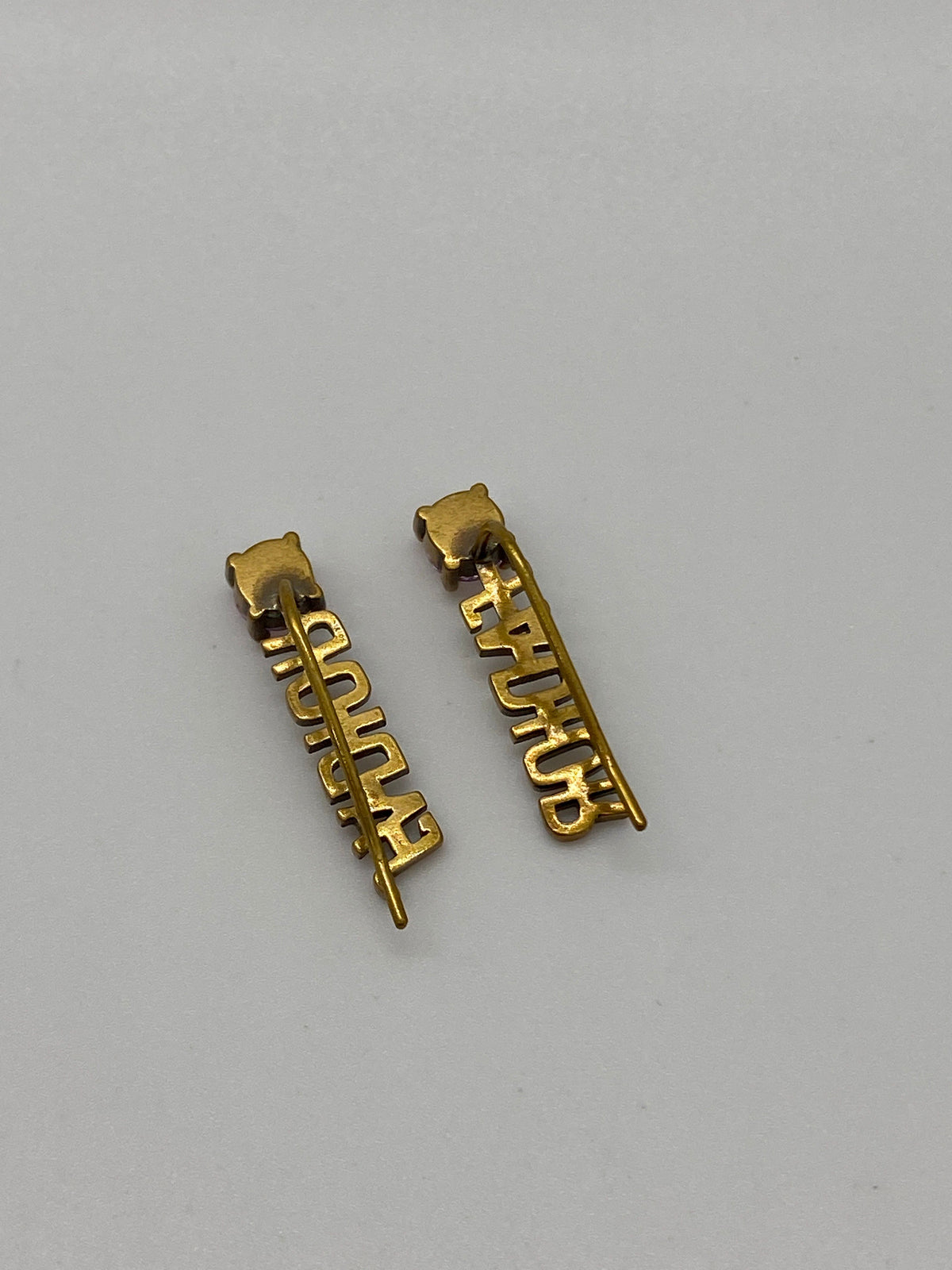 CHRISTIAN DIOR J'Adior Small Pink Rhinestone Climber Earrings - Pre owned