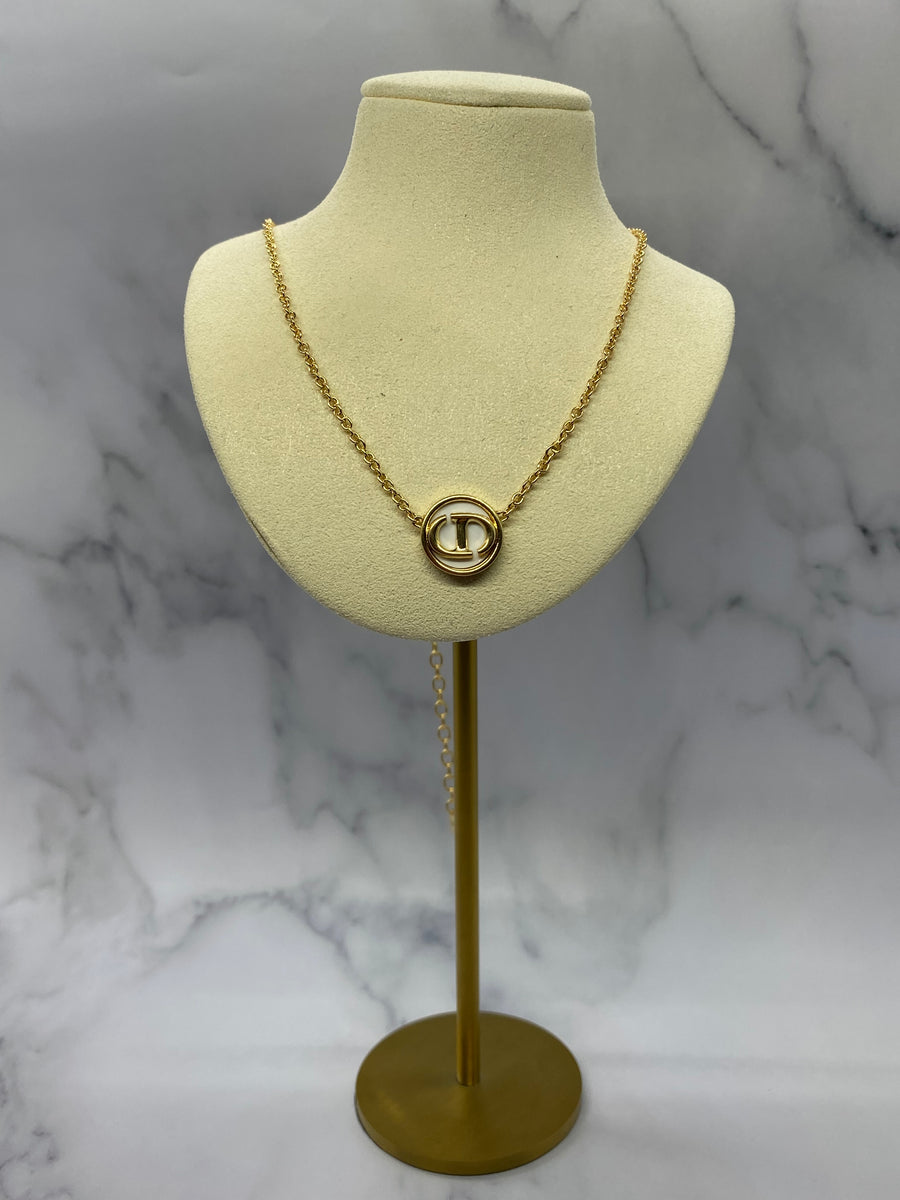 CHRISTIAN DIOR CD Charm Necklace - Pre owned