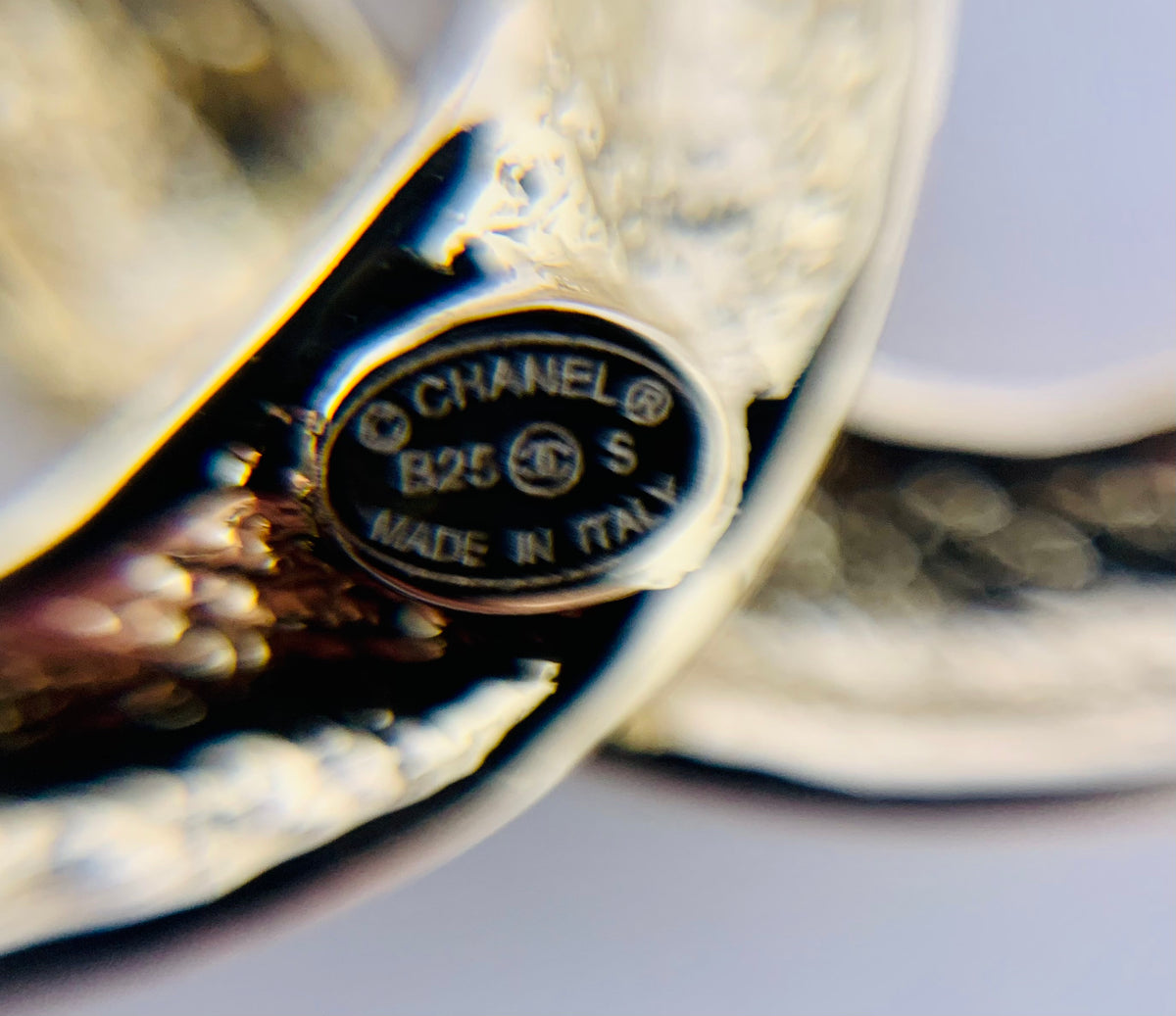 CHANEL CC Gold Tone Earrings - Pre owned