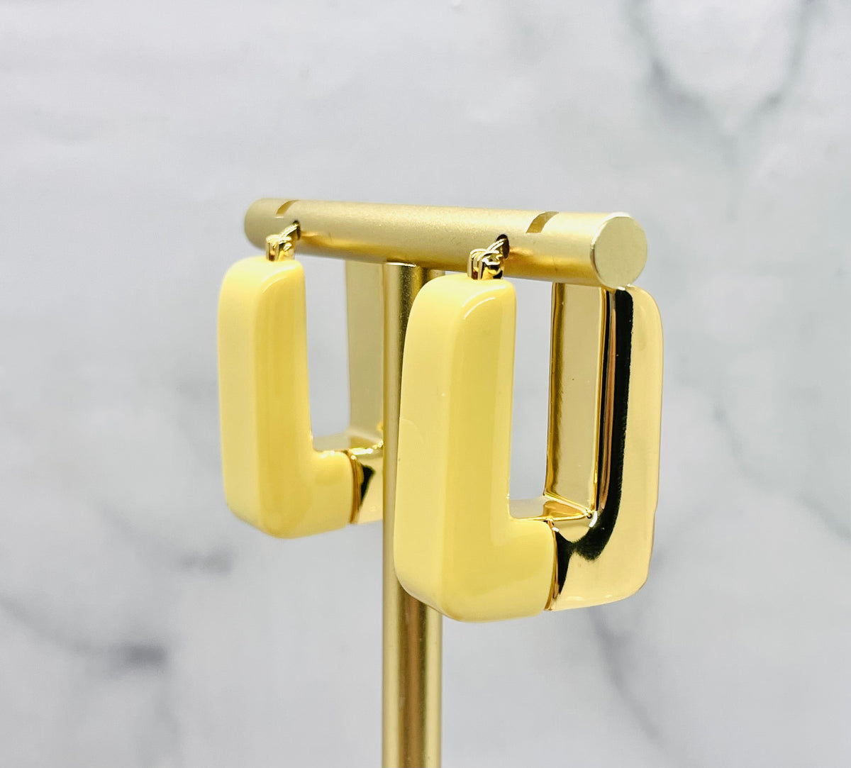 MIU MIU Cream Gold Tone Earrings - Pre owned