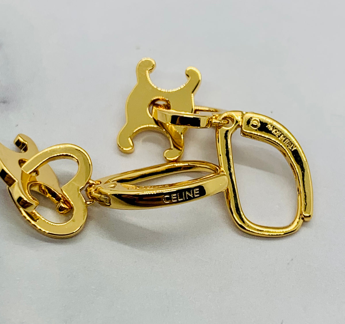 CELINE Heart Pendant Earrings - Pre owned