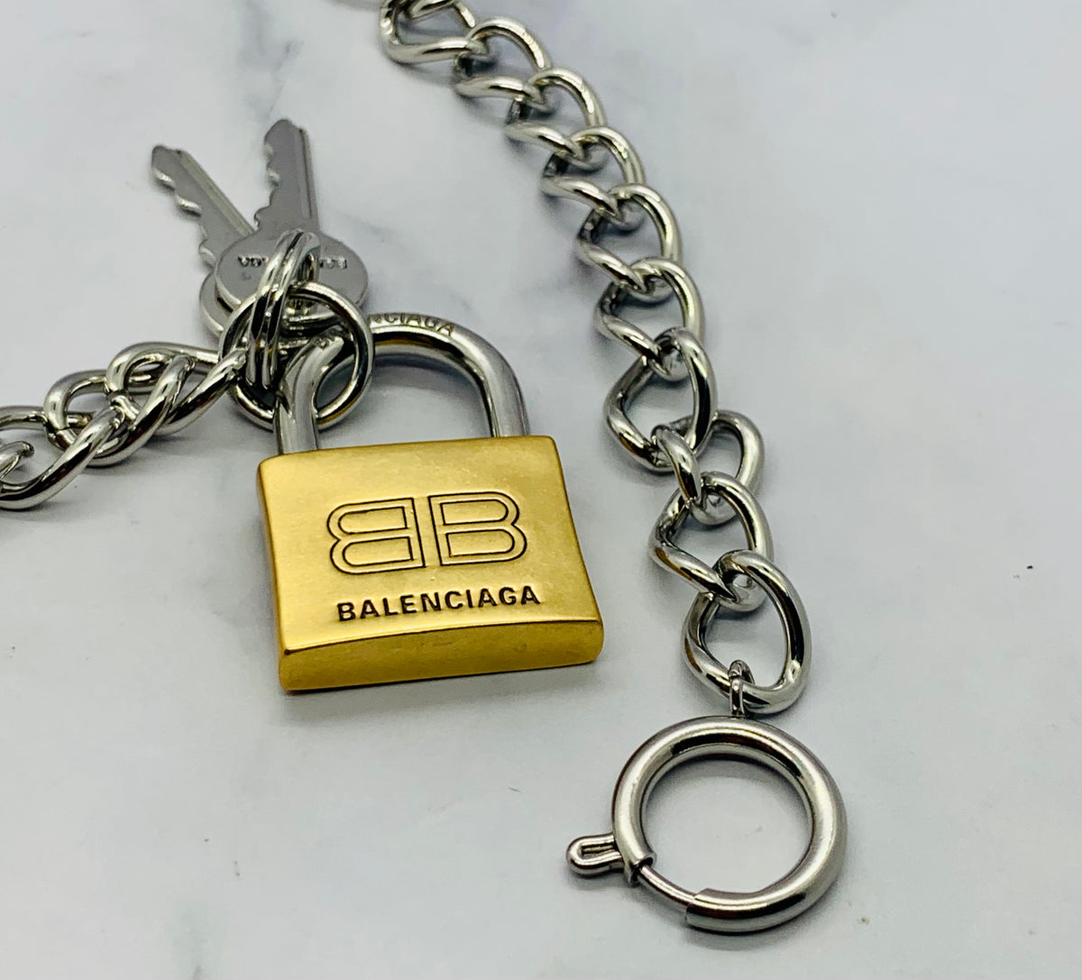 BALENCIAGA BB Chain Lock Bracelet - Pre owned