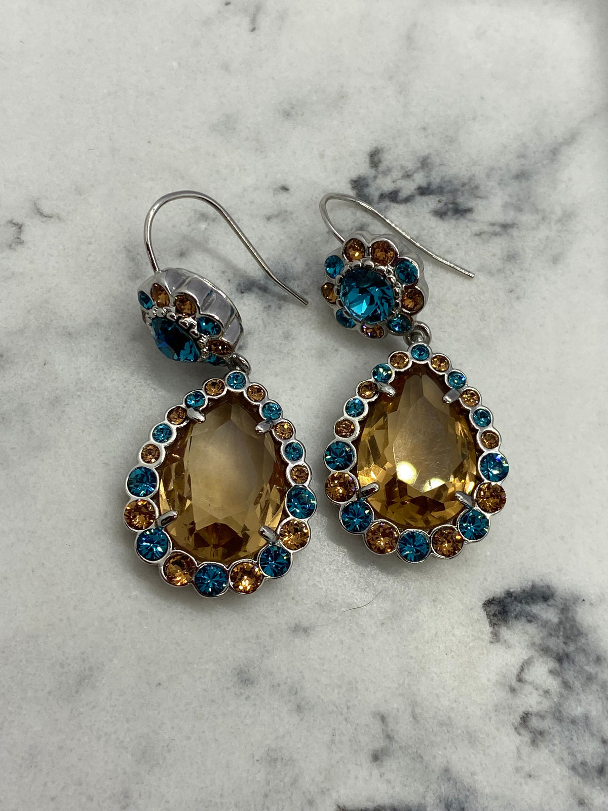 MIU MIU Rhinestone Pendant Earrings - Pre owned