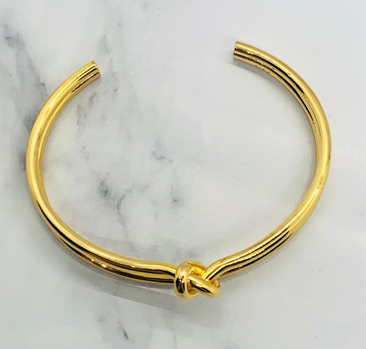 CELINE Gold Tone Knot Bracelet - Pre owned