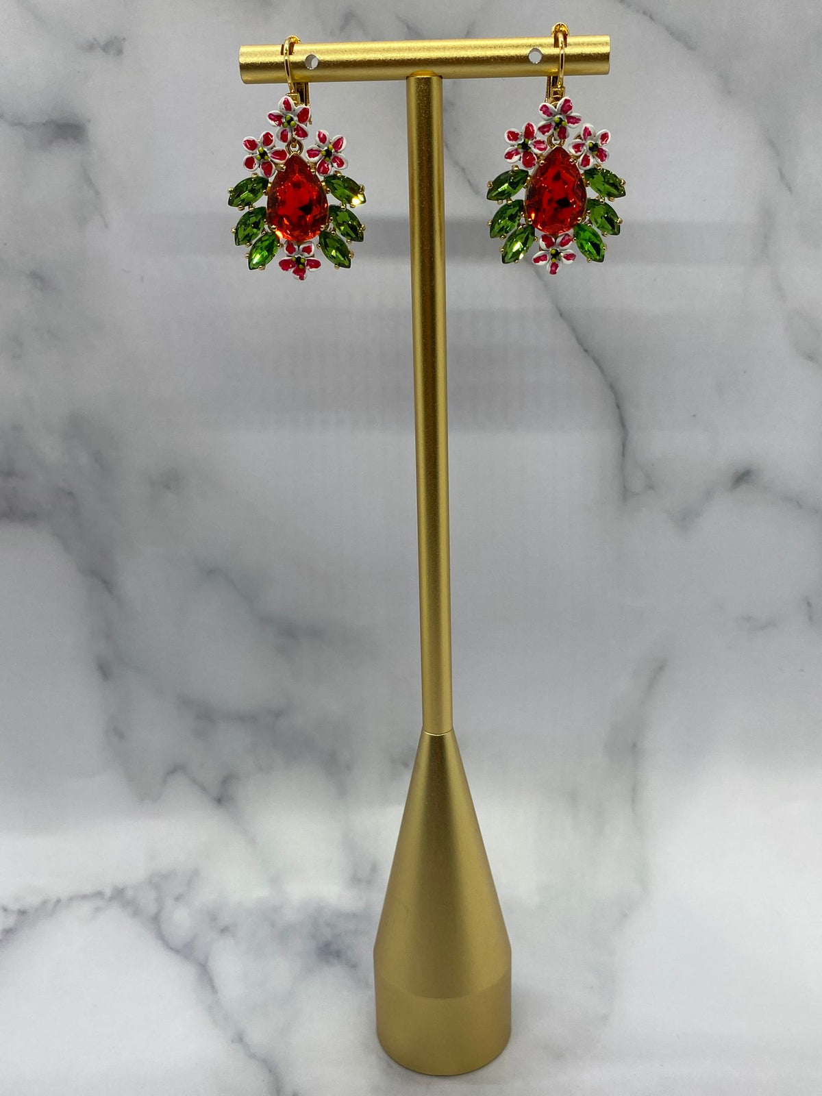 DOLCE & GABBANA Rhinestone Pendant Earrings - Pre owned