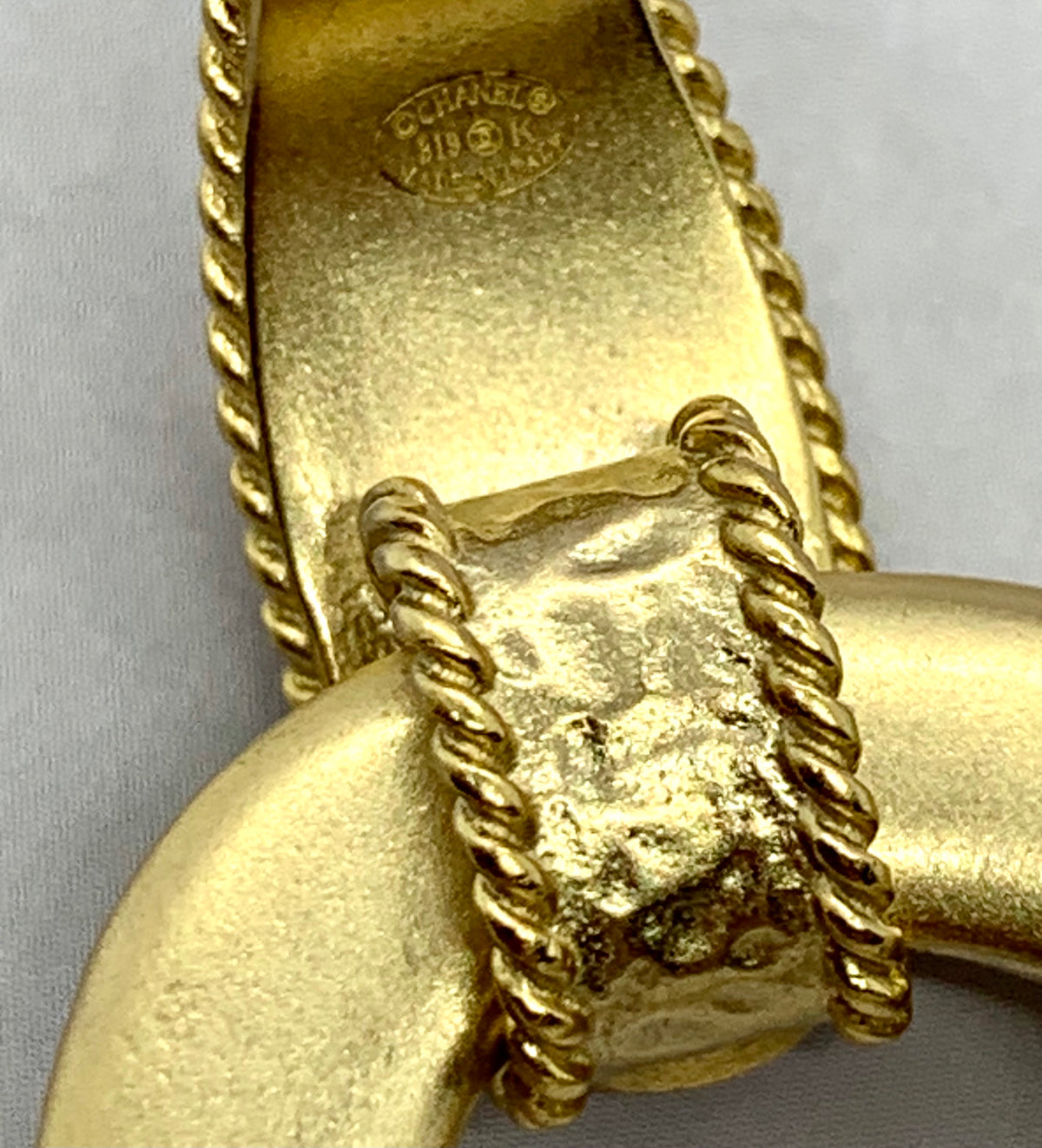 CHANEL CC Vintage Door Knocker Earrings - USED