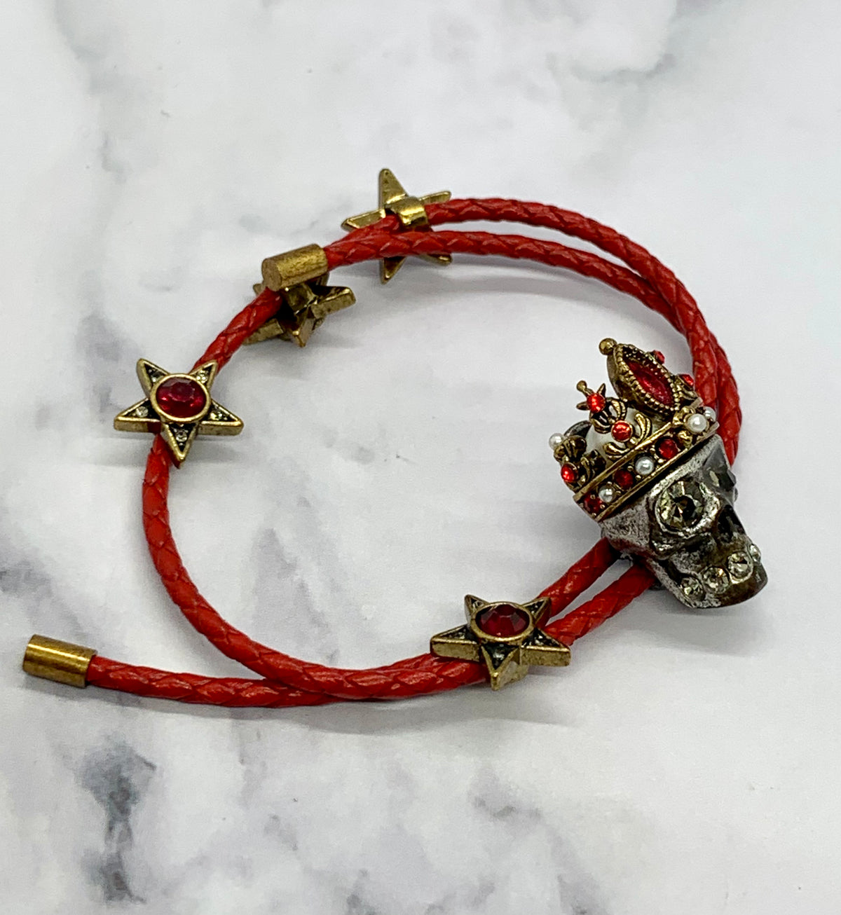 ALEXANDER MCQUEEN Skull Red Rope Bracelet - Pre owned