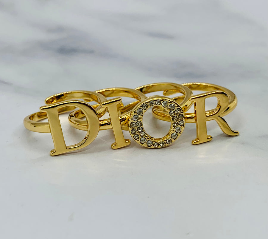 CHRISTIAN DIOR Statement 4 Ring Set - Pre owned
