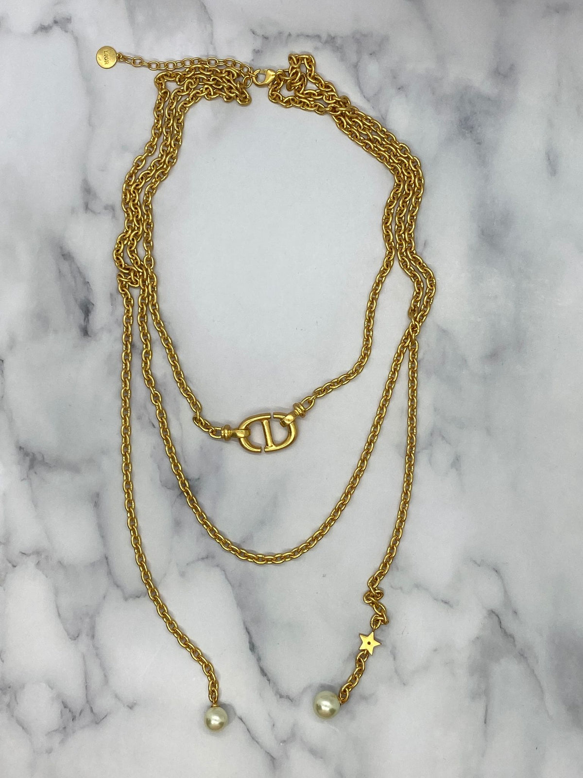 CHRISTIAN DIOR CD Layered Statement Necklace - Pre owned