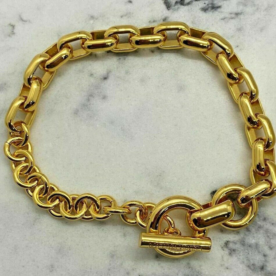 BOTTEGA VENETA Gold Tone Chain Bracelet - Pre owned