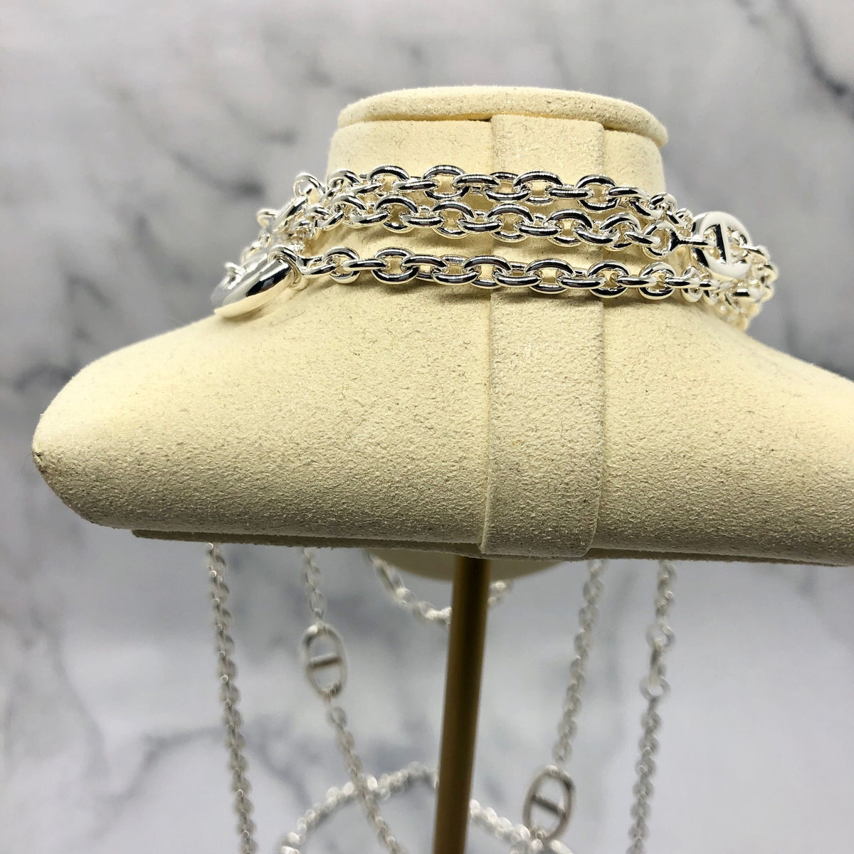 Hermes Farandole Long Silver Necklace - Pre owned