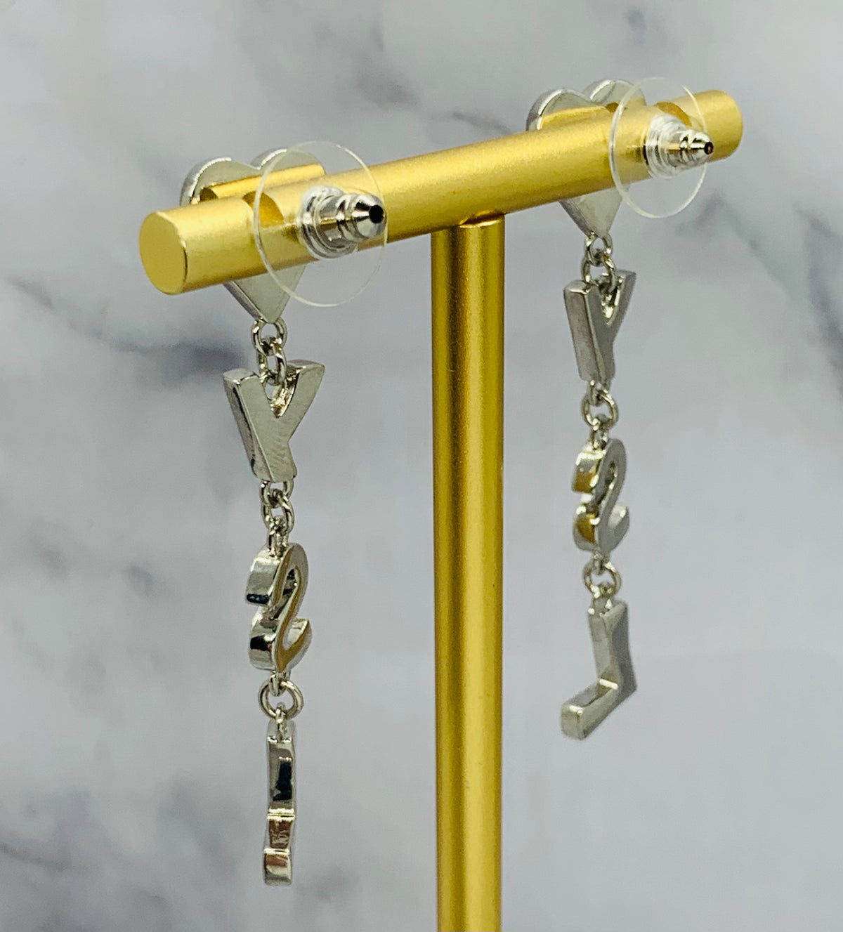 YSL YVES SAINT LAURENT Heart Pendant Earrings - Pre owned