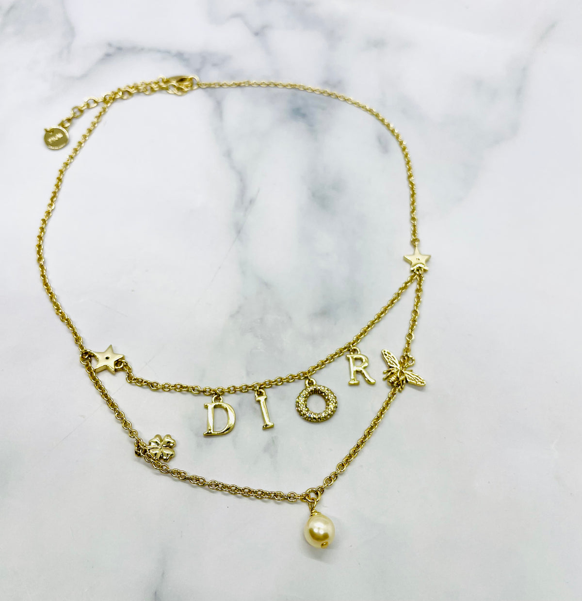 CHRISTIAN DIOR Rhinestone Statement Necklace - Pre owned