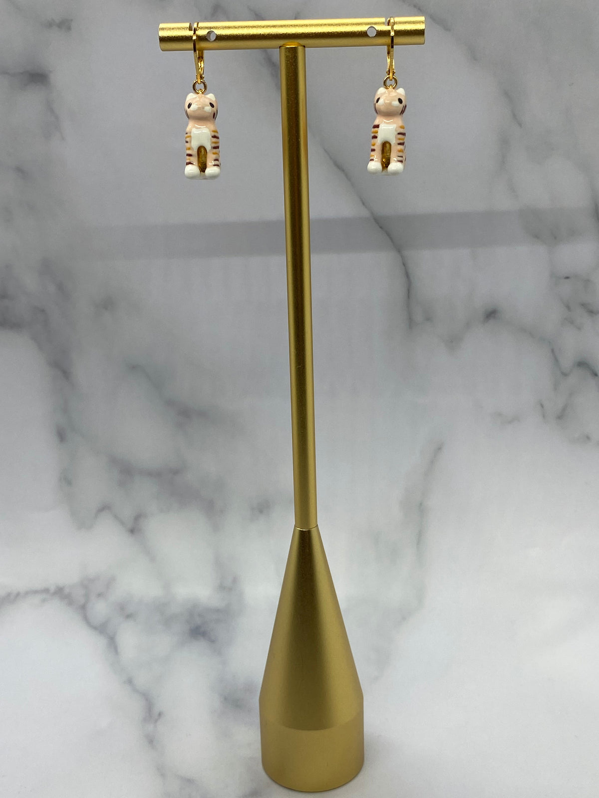 CELINE Cat Charm Pendant Earrings - Pre owned