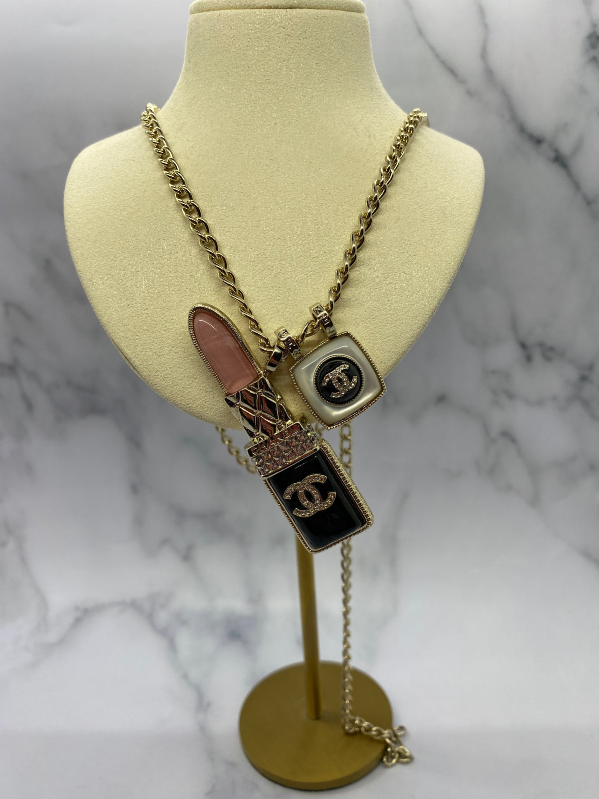 CHANEL CC Lipstick Necklace RARE - Pre owned