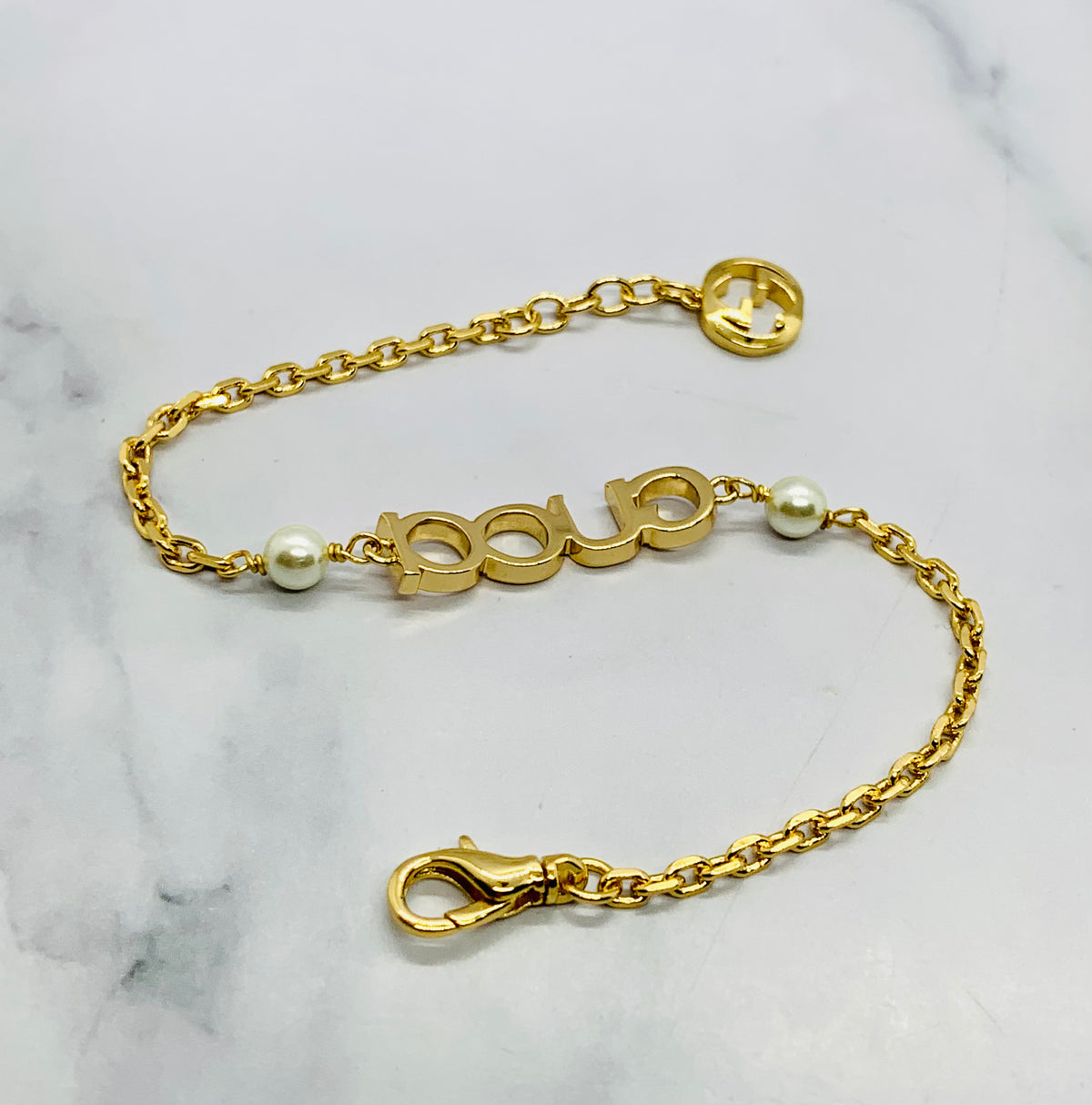 GUCCI Pearl Chain Bracelet - Pre owned