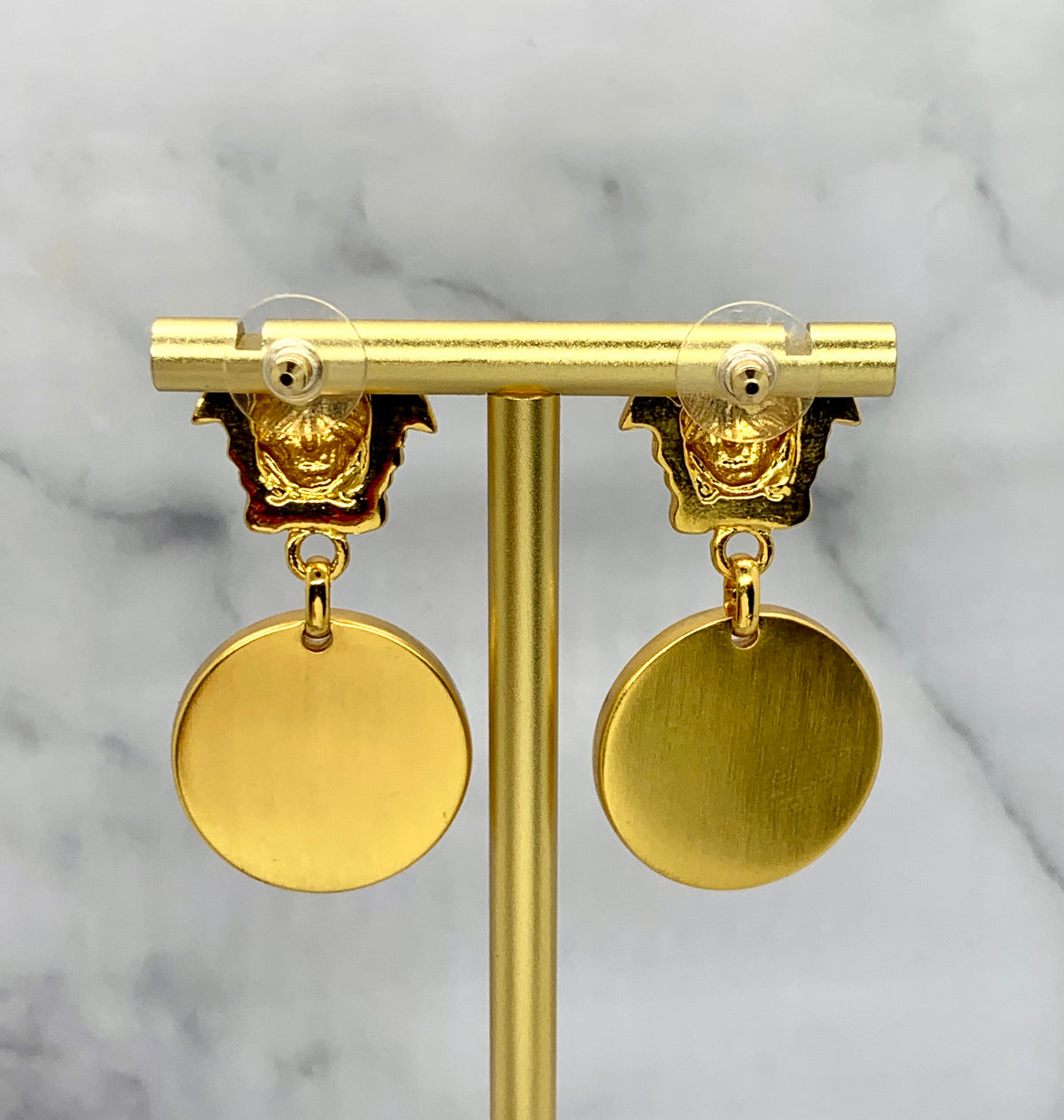 VERSACE Vintage Medusa Pendant Earrings - USED