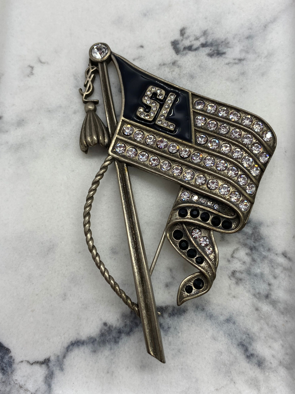 YSL Yves Saint Laurent Flag Brooch Pin - Pre owned