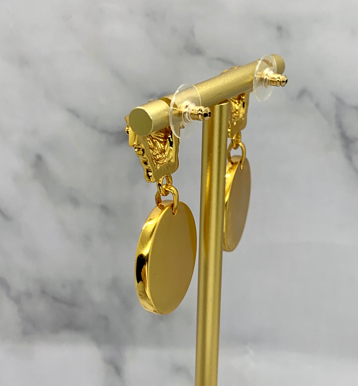 VERSACE Vintage Medusa Pendant Earrings - USED
