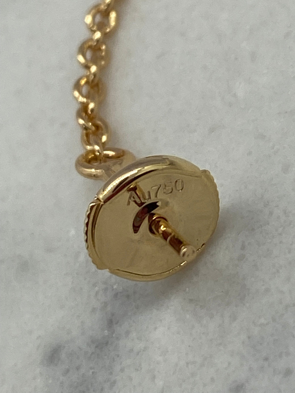 HERMES Gold Tone Pendant Earrings - Pre owned