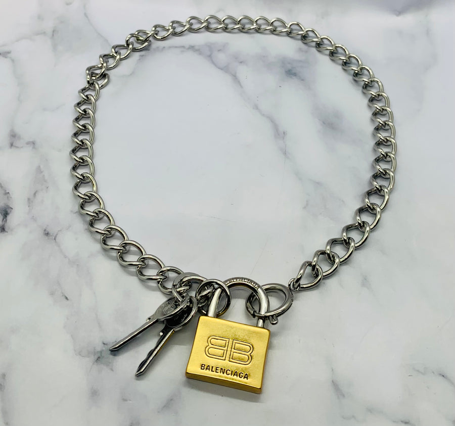 BALENCIAGA BB Lock Chain Necklace - Pre owned