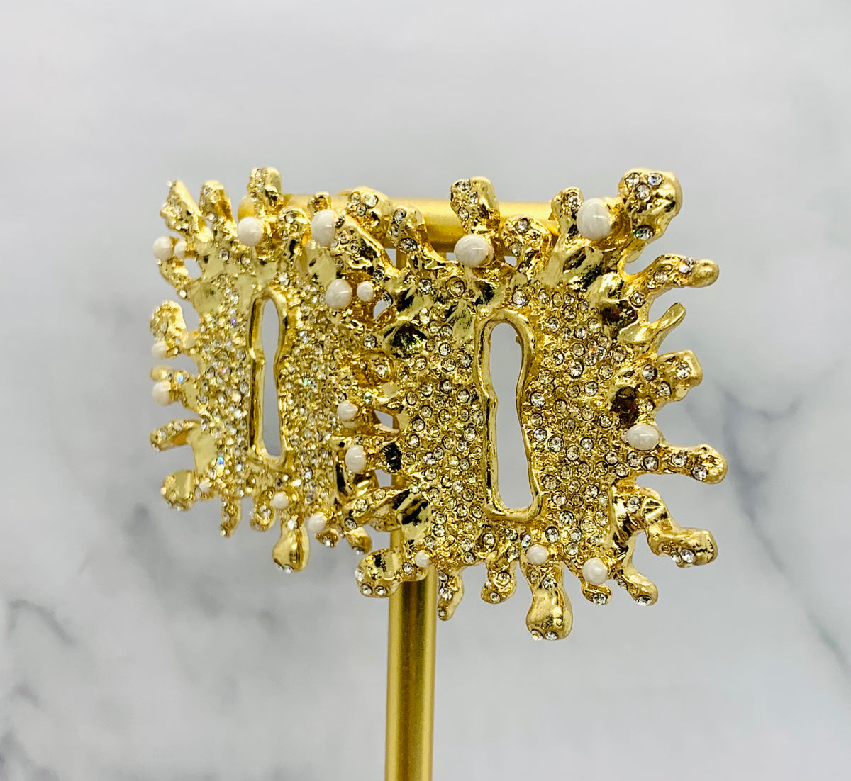 SCHIAPARELLI Key Hold Statement Earrings - Pre owned