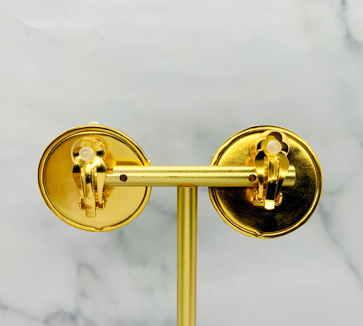 YSL YVES SAINT LAURENT Dome Clip On Earrings - Pre owned