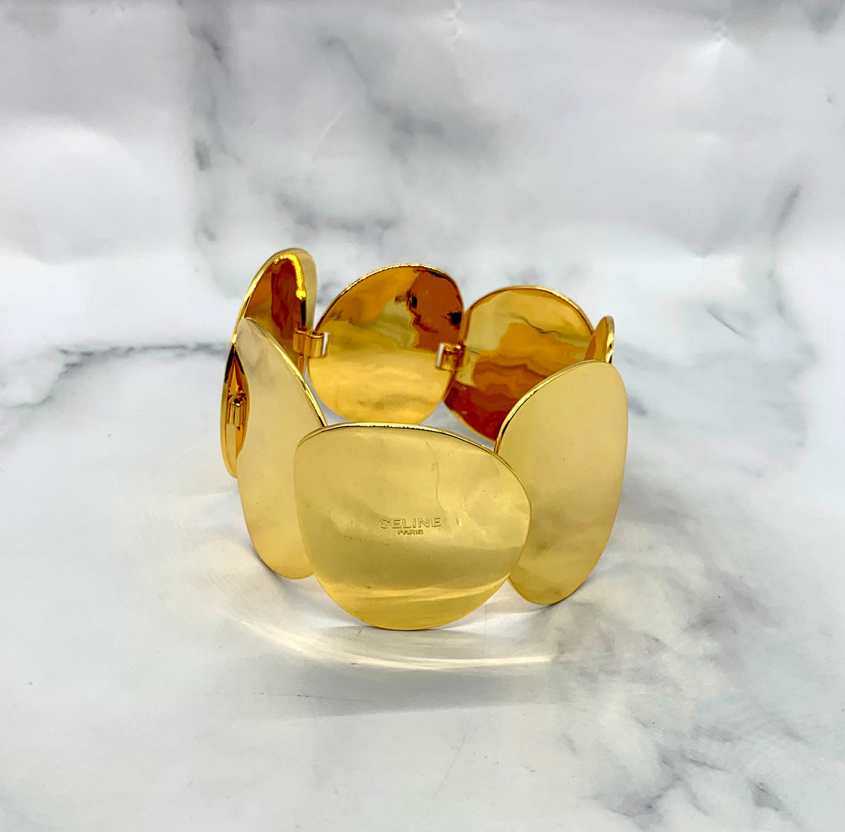 CELINE Gold Disc Bracelet - Pre owned