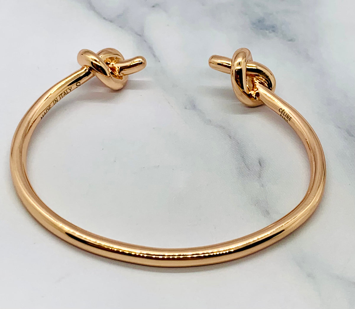 CELINE Rose Gold Knot Bangle Bracelet - Pre owned