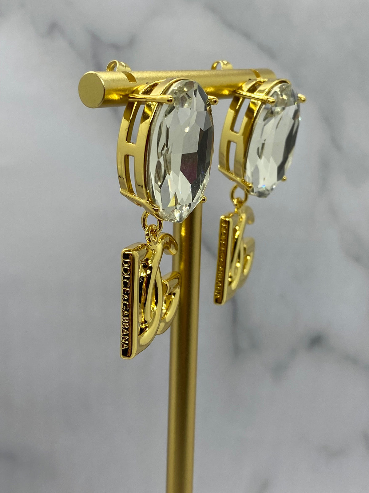 DOLCE & GABBANA D&G Rhinestone Earrings - Pre owned