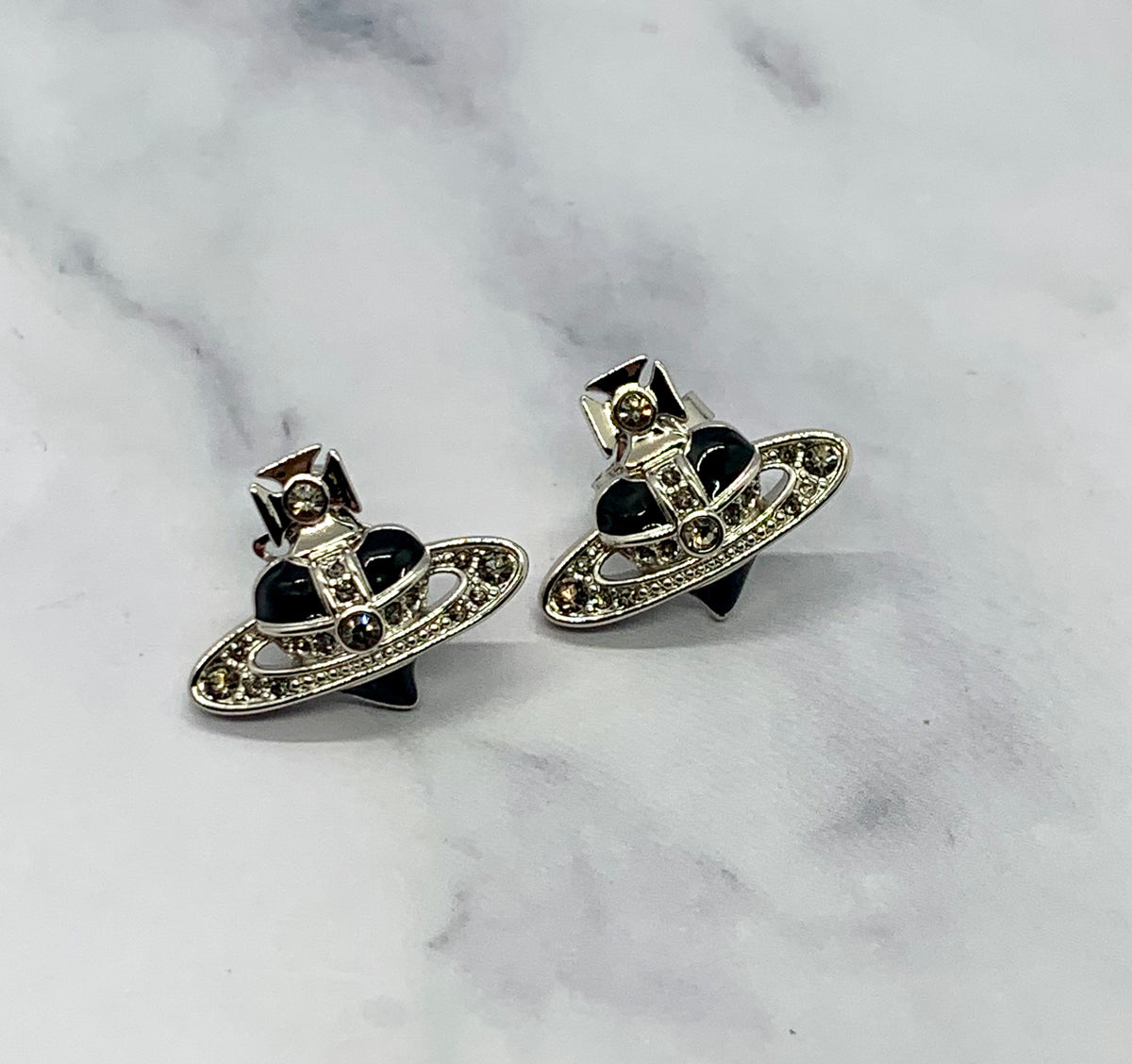 VIVIENNE WESTWOOD Orb Rhinestone Earrings - Pre owned