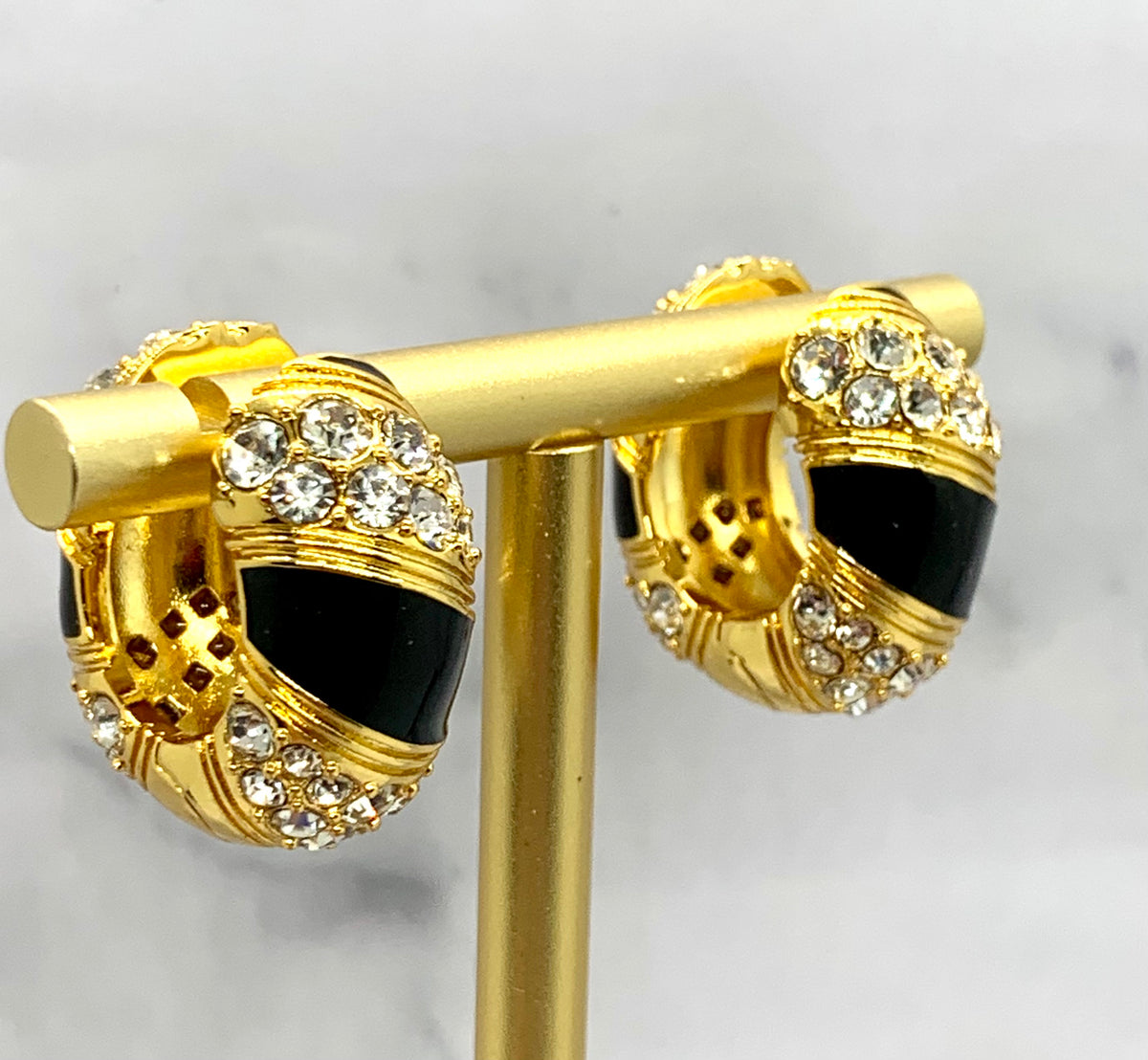 VALENTINO Rhinestone Hoop Earrings - Pre owned