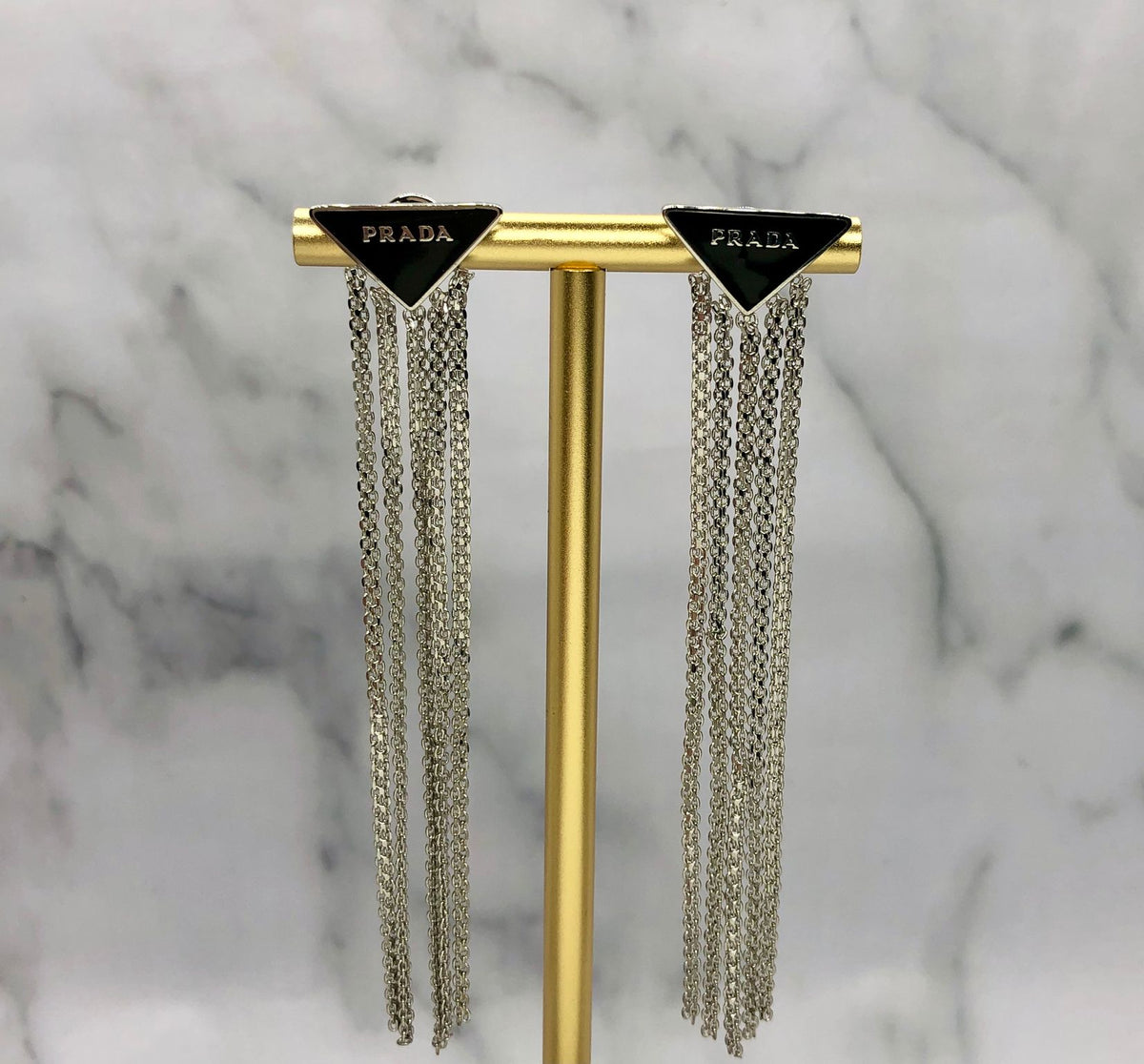 PRADA Long Fringe Earrings - USED