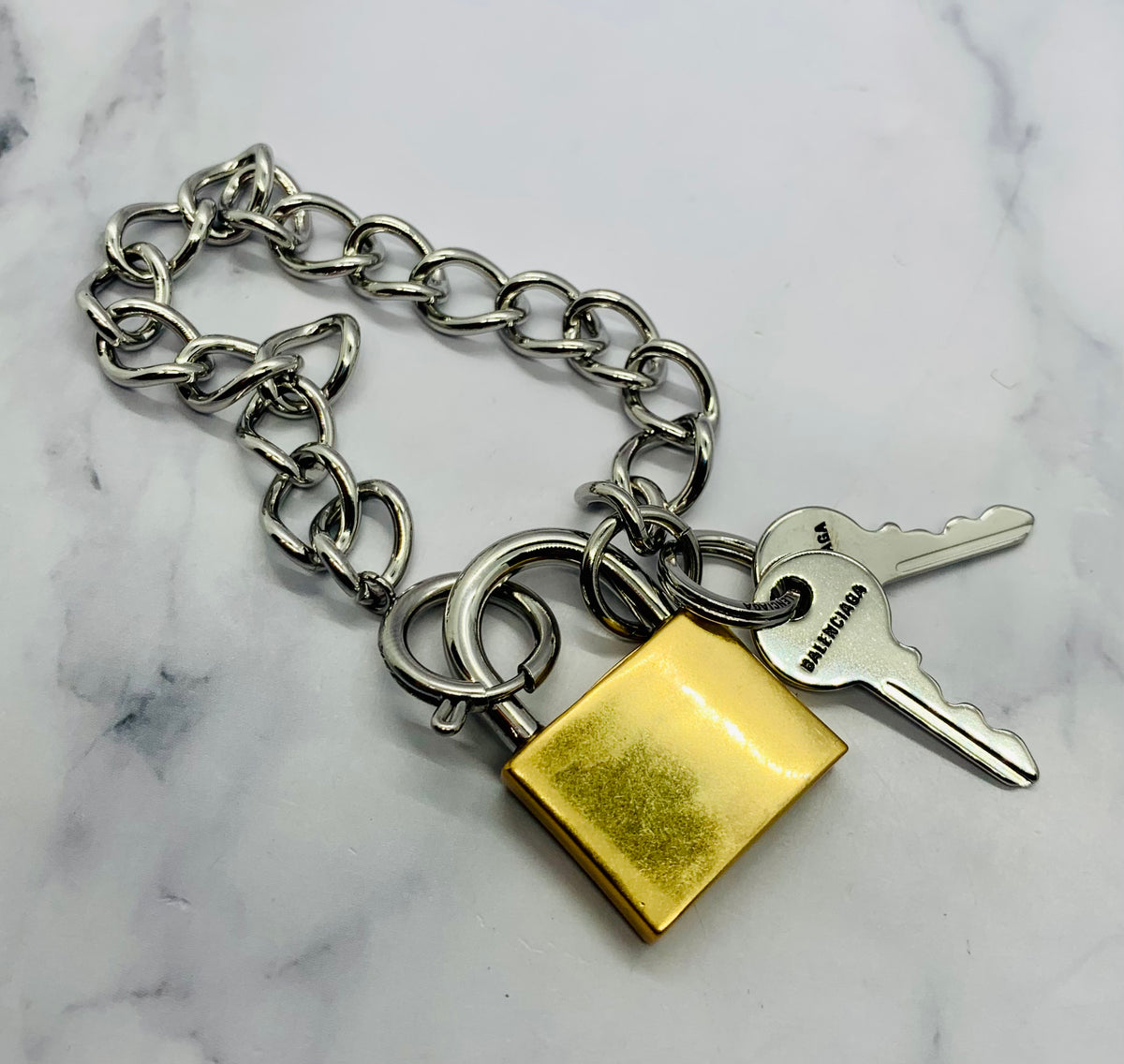 BALENCIAGA BB Chain Lock Bracelet - Pre owned