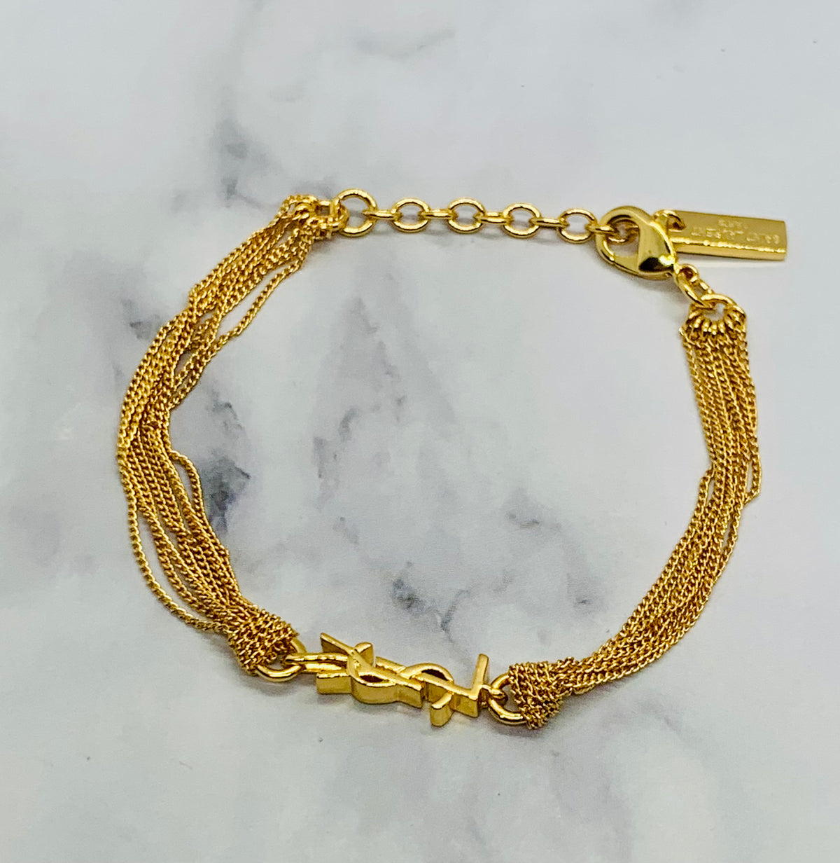YSL YVES SAINT LAURENT Monogram Chain Bracelet - Pre owned