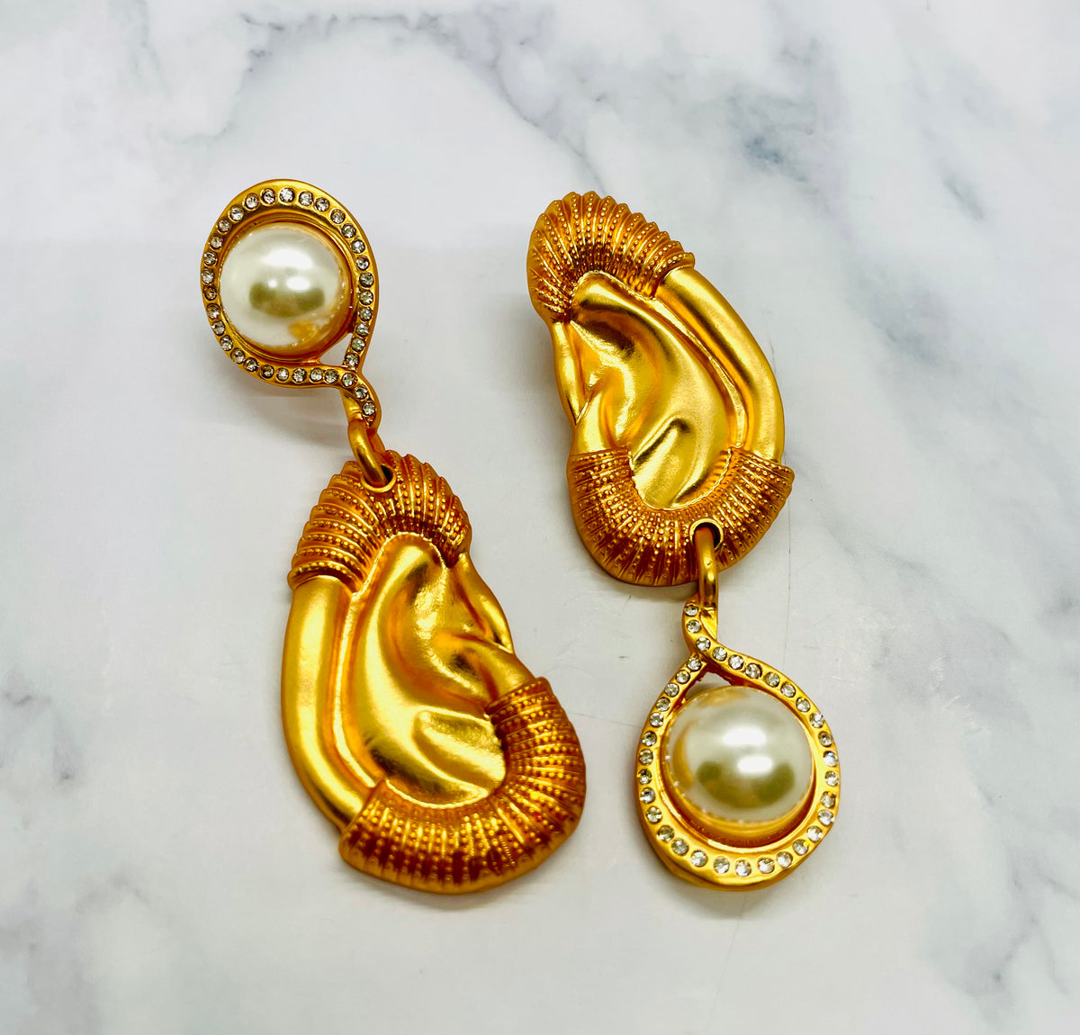 SCHIAPARELLI Rhinestone Statement Earrings - Pre owned